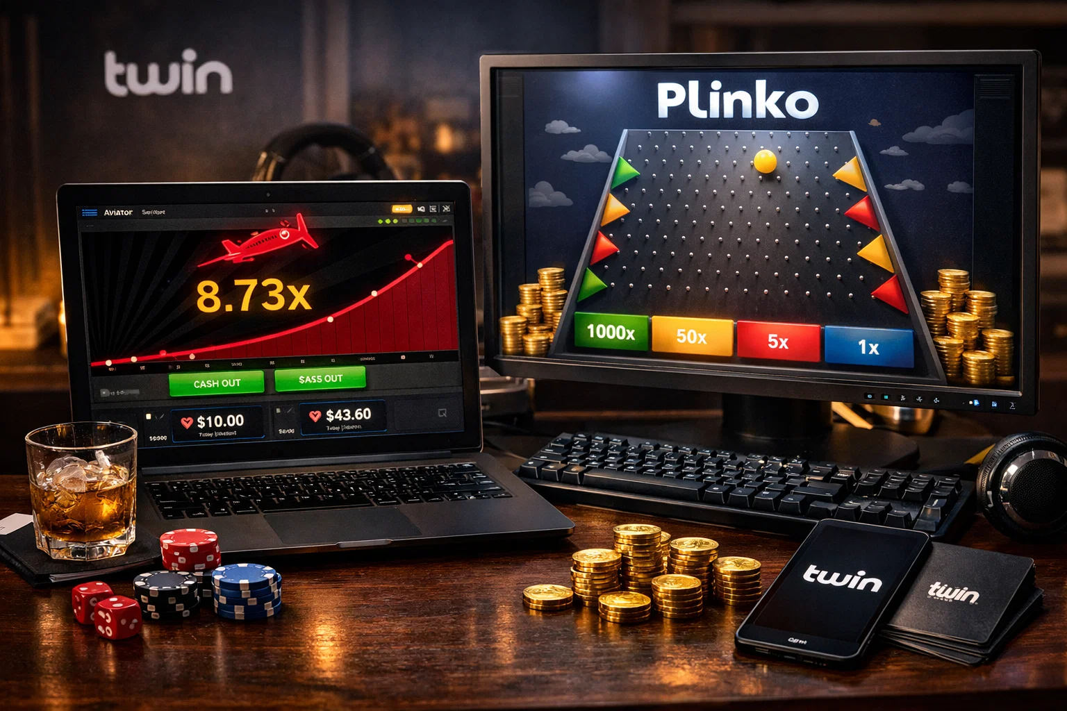 Twin Casino crash gry: Aviator i Plinko przegląd - 1